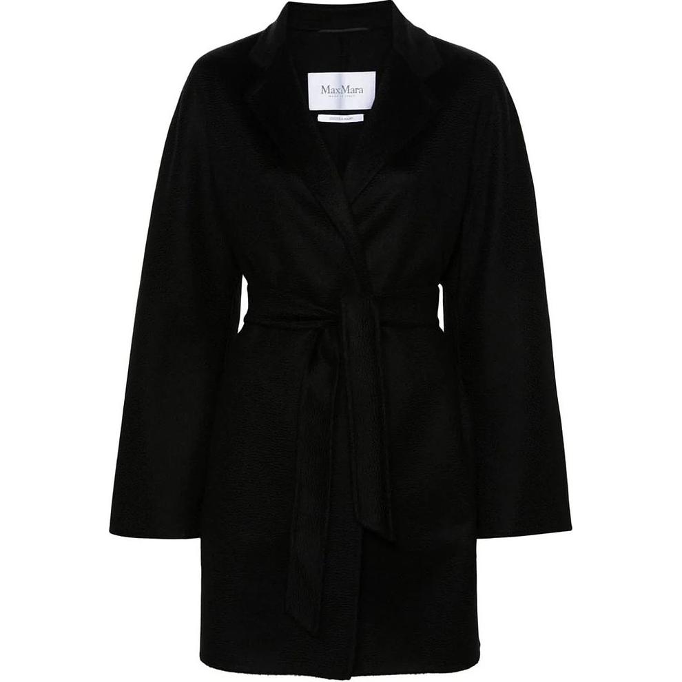 (Women) 'S Max Mara MaxMara  Black X-Shaped Belt Long Sleeve Coat 11011081600-004 圖 2