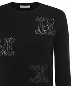 (W) ''S Max Mara MaxMara 藍黑水鑽字母長袖套頭毛衣 13660429-600-010 Lookbook (W) ''S Max Mara MaxMara 藍黑水鑽字母長袖套頭毛衣 13660429-600-010