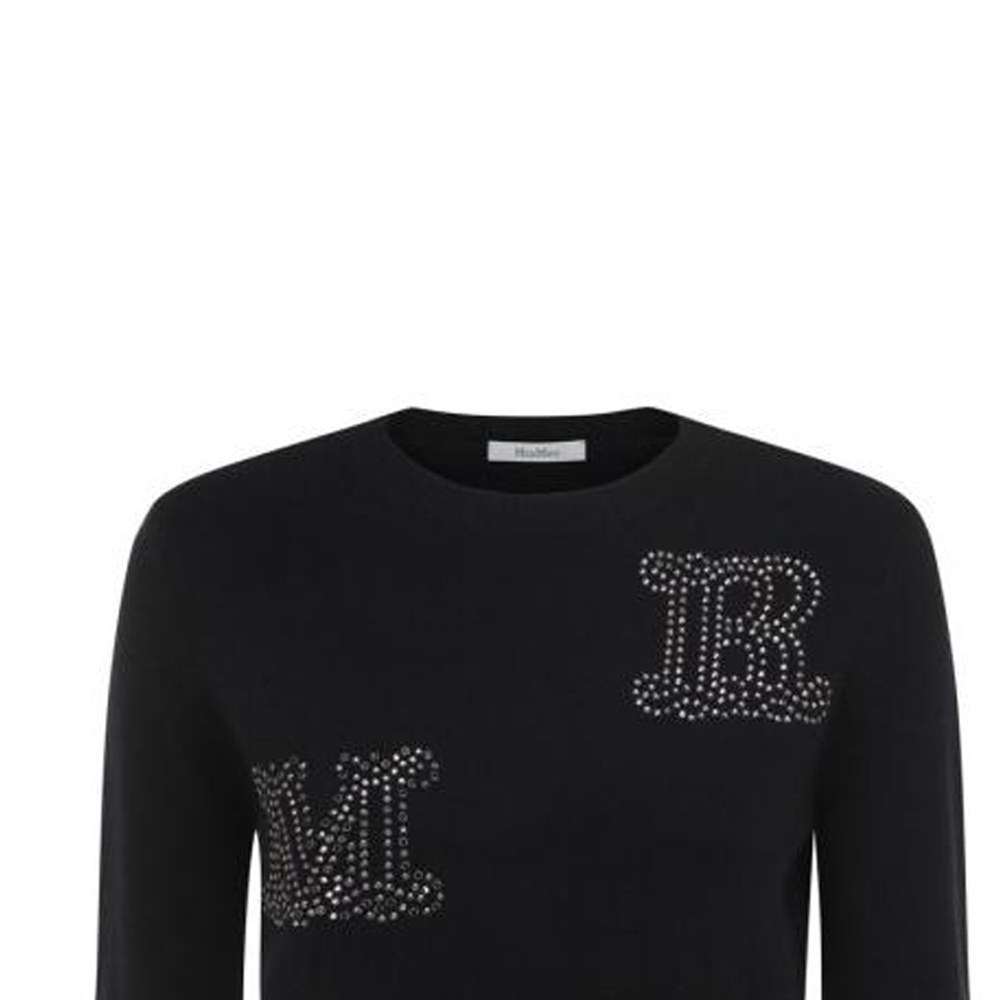 Purchase (W) ‘S Max Mara マックスマーラ ブルーブラック ラインストーン 長袖プルオーバーセーター 13660429-600-010