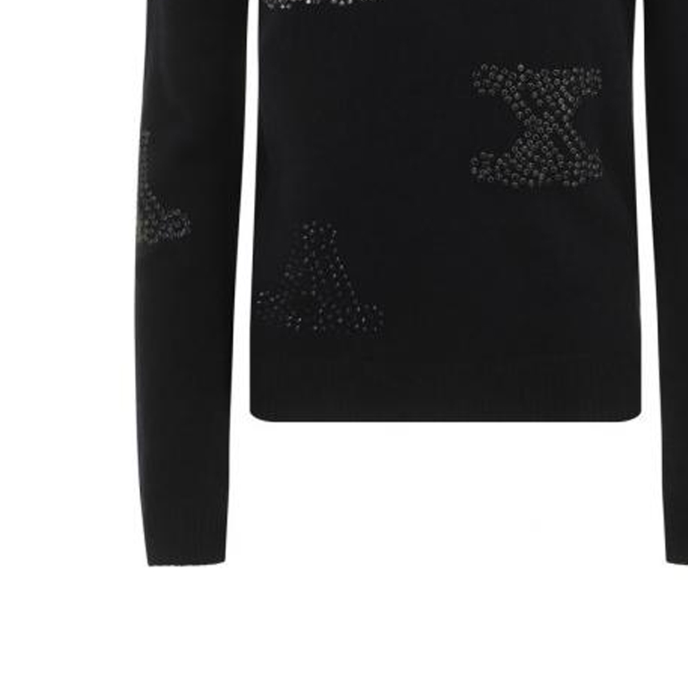 Details for (W) ‘S Max Mara マックスマーラ ブルーブラック ラインストーン 長袖プルオーバーセーター 13660429-600-010