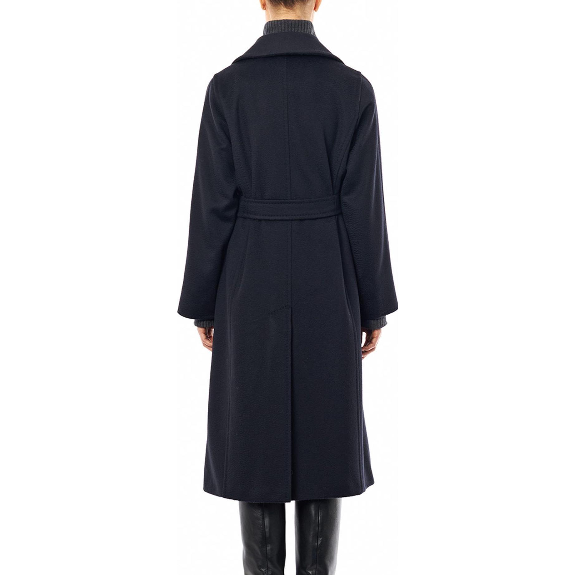 (Women) 'S Max Mara MaxMara  Blue Long Coat with Solid Color and Belted Lapel Design 10160323600-015 圖 4
