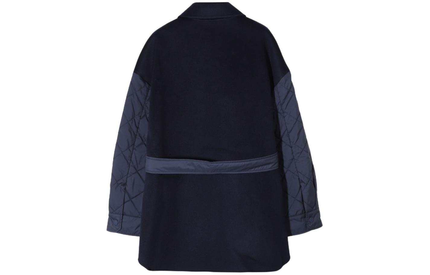 Lookbook (W) Abrigo Largo Azul de MaxMara ‘S Max Mara con Bolsillos Grandes y Botonadura Simple 54860239-008