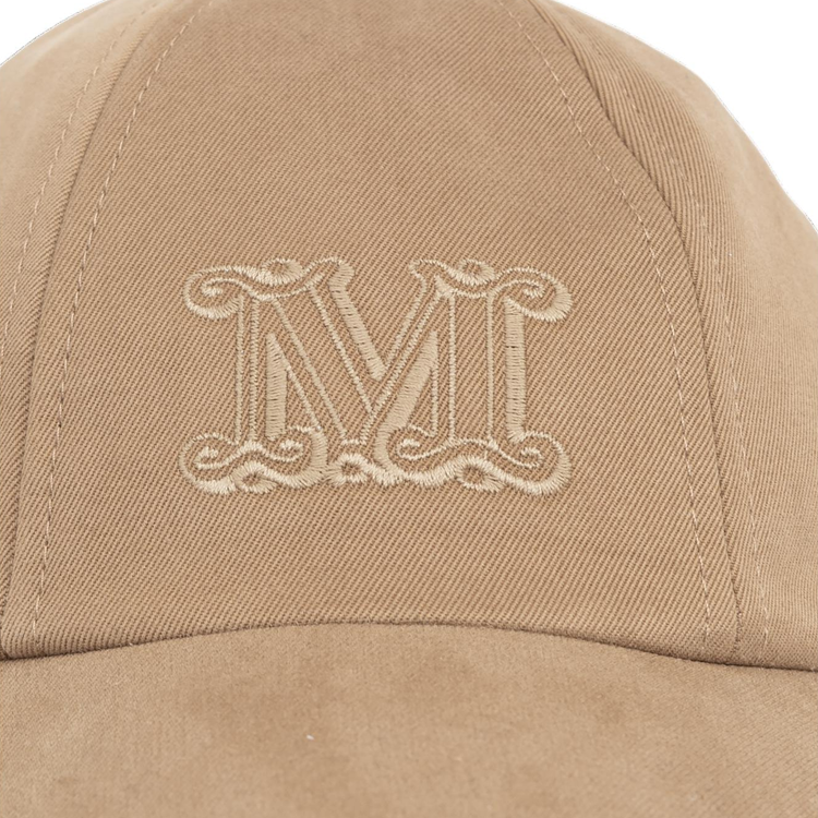Shop (W) ''S Max Mara MaxMara 棕色棉質Logo棒球帽 4576044106