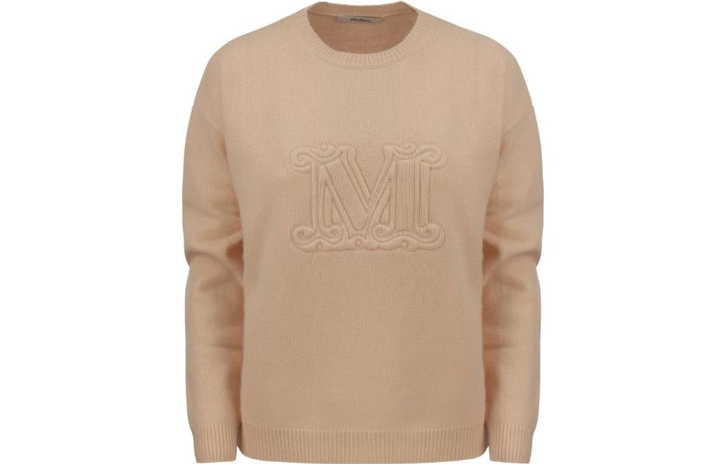 (Women) 'S Max Mara MaxMara  Brown Crew Neck Long Sleeve Knitted Sweater. 13611421-600-007