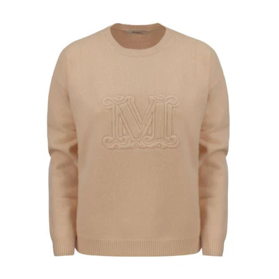 (Women) 'S Max Mara MaxMara Brown Crew Neck Long Sleeve Knitted Sweater. 13611421-600-007