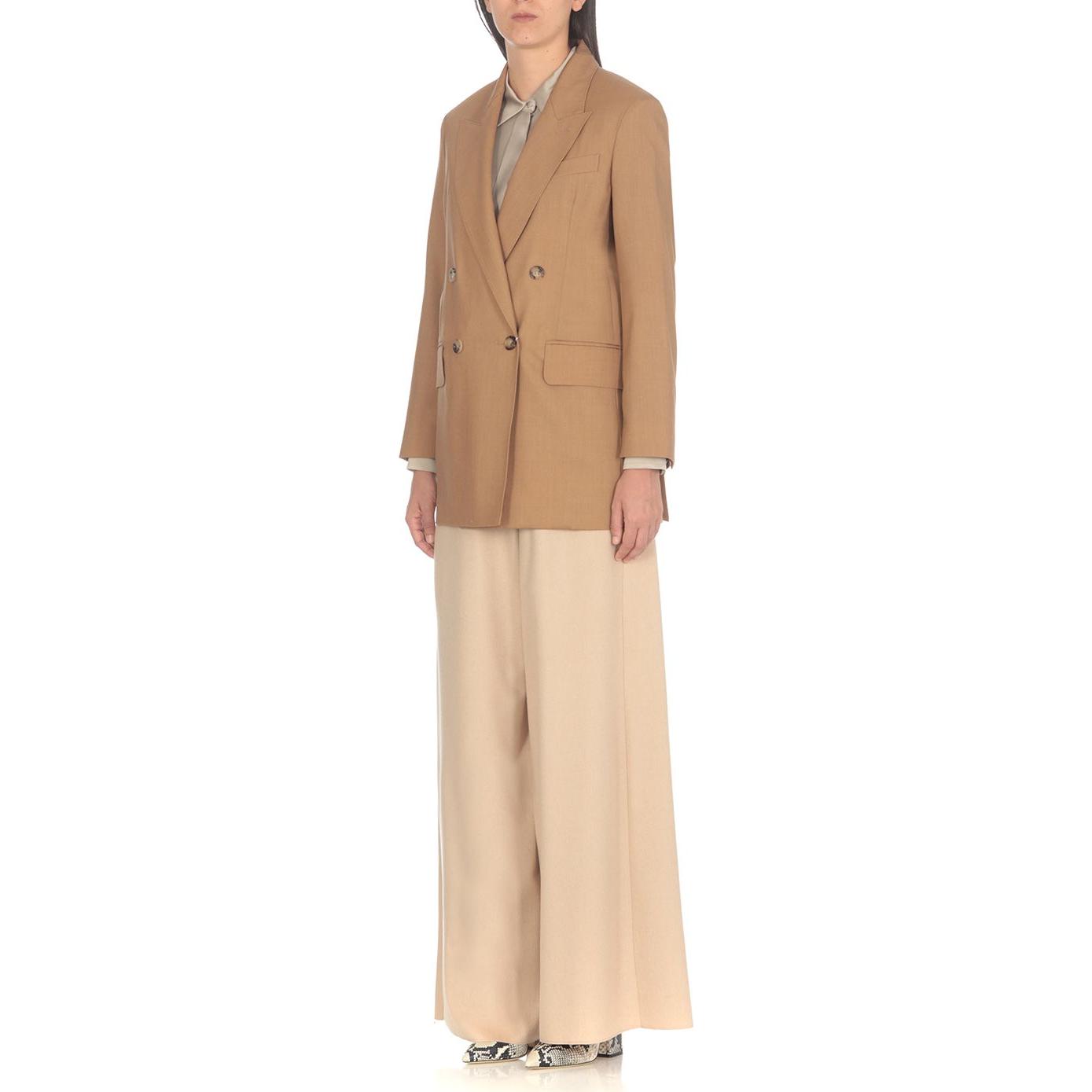 Lookbook (Women) 'S Max Mara MaxMara  Brown Double-Breasted Blazer Jacket with Long Sleeves 2310460539007-MIRKO