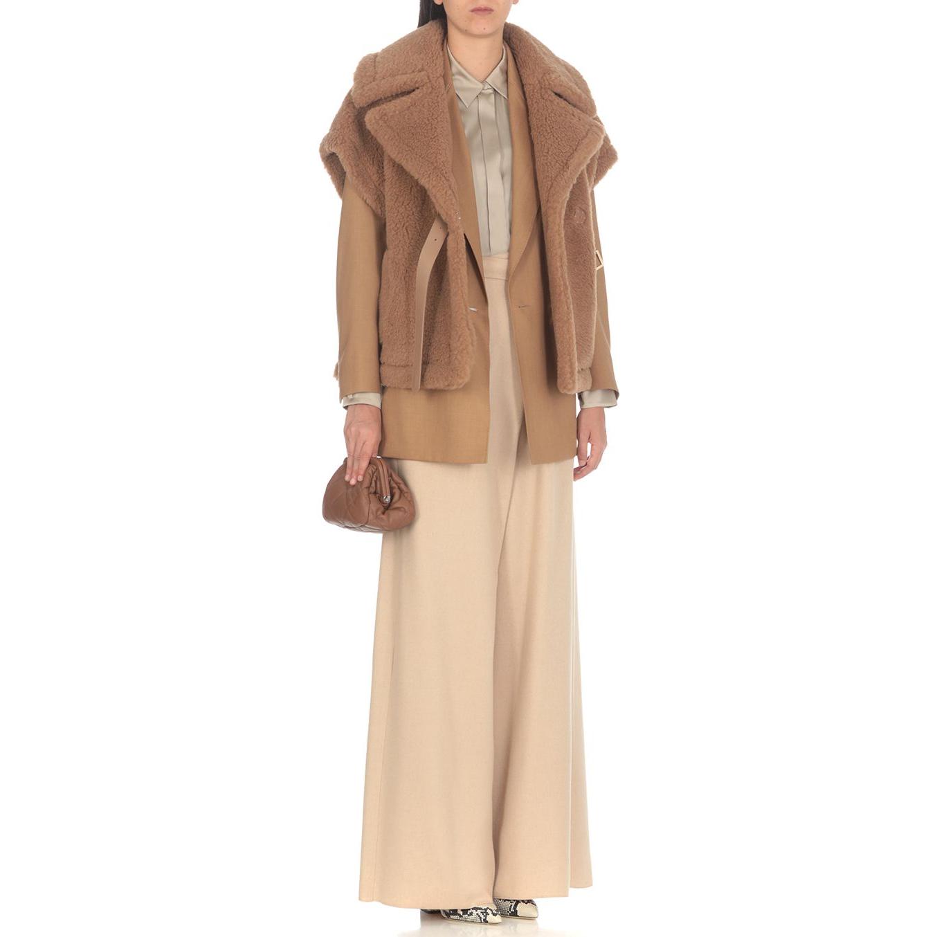 Purchase (Women) 'S Max Mara MaxMara  Brown Double-Breasted Blazer Jacket with Long Sleeves 2310460539007-MIRKO