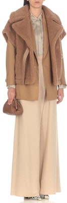 (Women) 'S Max Mara MaxMara Brown Double-Breasted Blazer Jacket with Long Sleeves 2310460539007-MIRKO Purchase (Women) 'S Max Mara MaxMara Brown Double-Breasted Blazer Jacket with Long Sleeves 2310460539007-MIRKO
