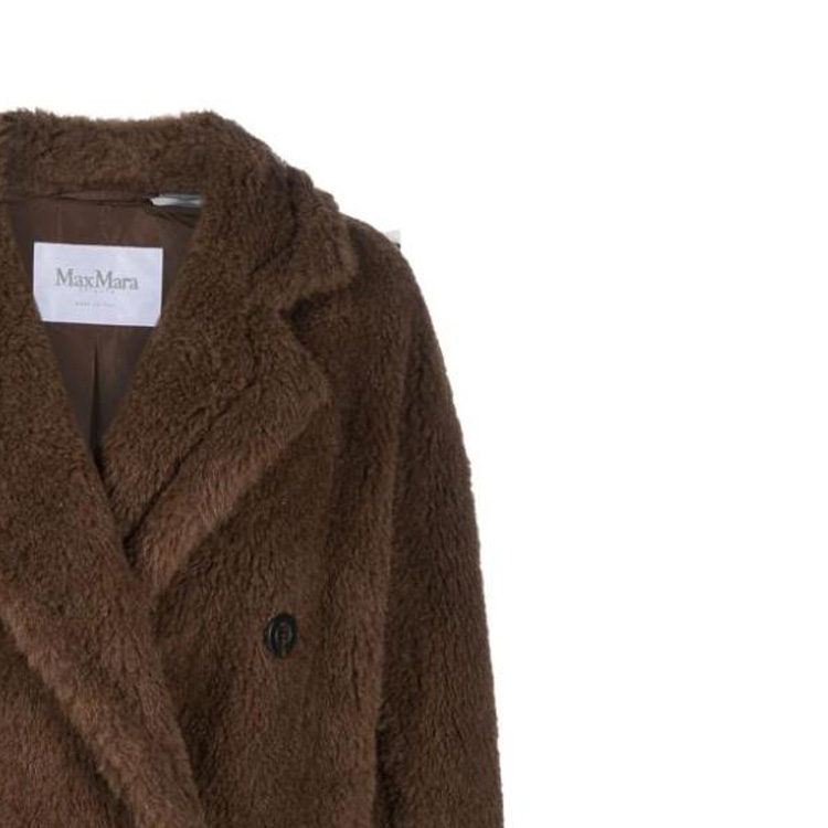 (Women) 'S Max Mara MaxMara  Brown Double-Breasted Long Coat with Lapel Collar. 10162036600FAUST003 圖 7