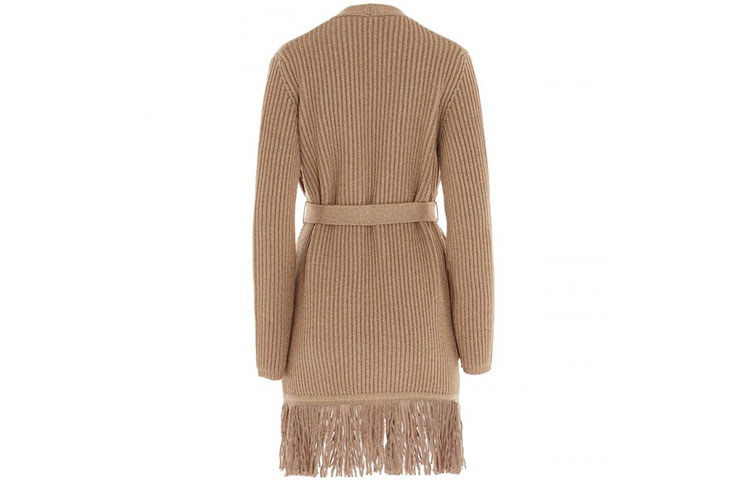 (Women) 'S Max Mara MaxMara  Brown Fringed Wool-Cashmere Loose Knit Sweater. 134610036-001 圖 3