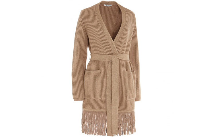 (Women) 'S Max Mara MaxMara  Brown Fringed Wool-Cashmere Loose Knit Sweater. 134610036-001 圖 4