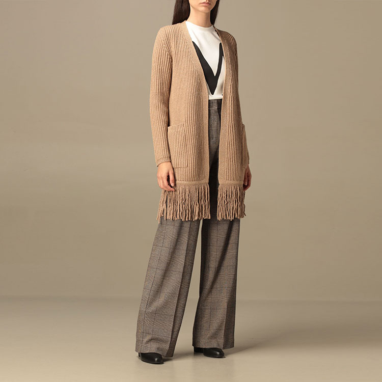 (Women) 'S Max Mara MaxMara  Brown Fringed Wool-Cashmere Loose Knit Sweater. 134610036-001 圖 7