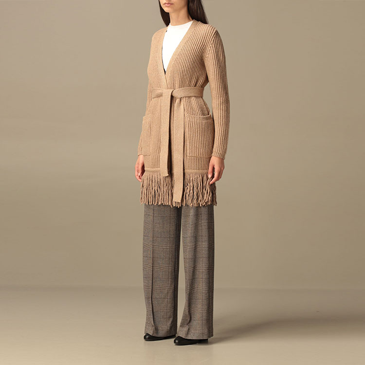 (Women) 'S Max Mara MaxMara  Brown Fringed Wool-Cashmere Loose Knit Sweater. 134610036-001 圖 8