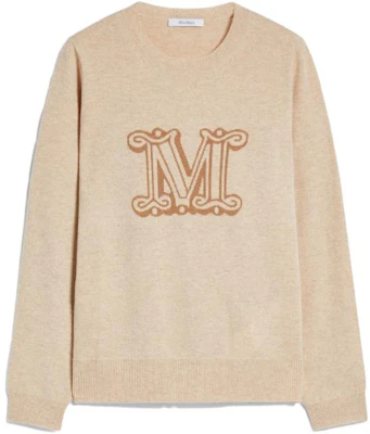 (W) ''S Max Mara 棕色字母印花长袖圆领毛衣 13661029600-002 Order (W) ''S Max Mara 棕色字母印花长袖圆领毛衣 13661029600-002