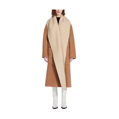 (Women) 'S Max Mara MaxMara Brown Long Mid-Length Loose-Fit Solid Coat. 1016103506001