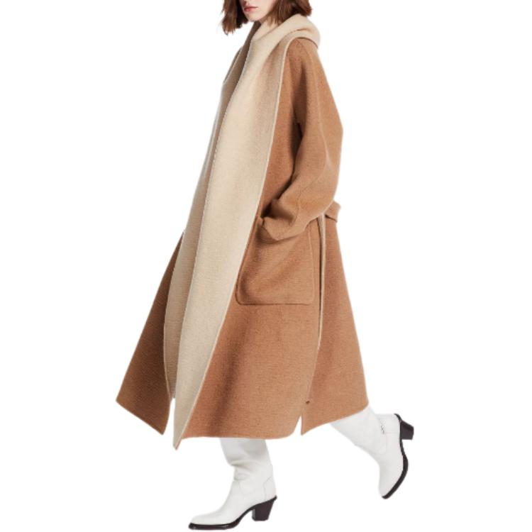 (Women) 'S Max Mara MaxMara  Brown Long Mid-Length Loose-Fit Solid Coat. 1016103506001 圖 4