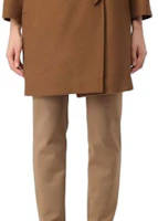 Sizing (W) Max Mara Abrigo Marrón de Longitud Media con Cuello de Piel y Cinturón 236016203306-056