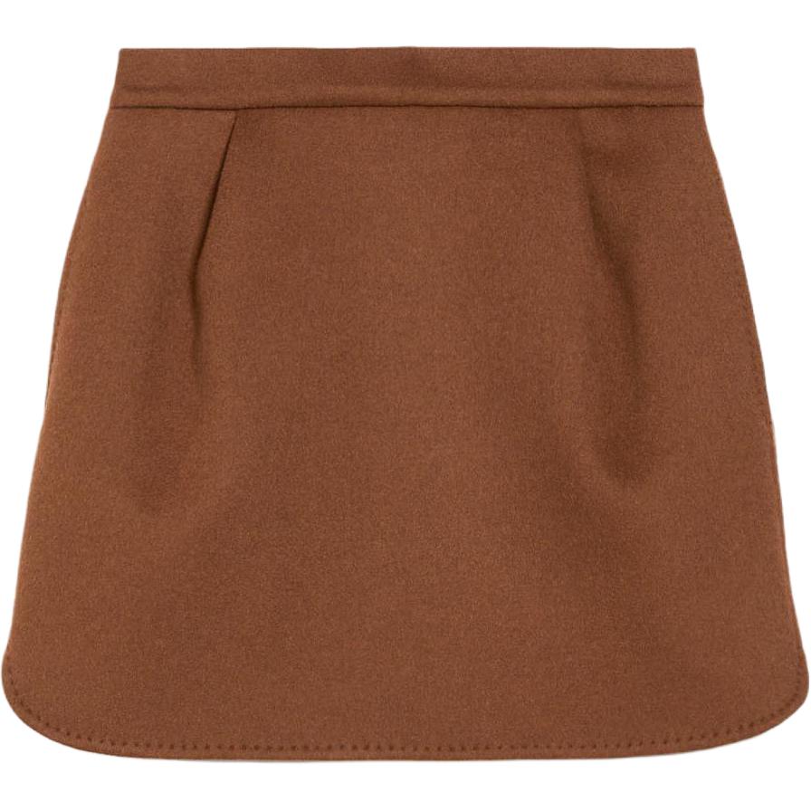 (Women) 'S Max Mara MaxMara  Brown Mid-Rise Casual Skirt with Back Zipper. 1106353606009-MIRANDA