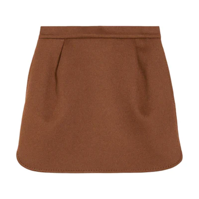 (Women) 'S Max Mara MaxMara Brown Mid-Rise Casual Skirt with Back Zipper. 1106353606009-MIRANDA