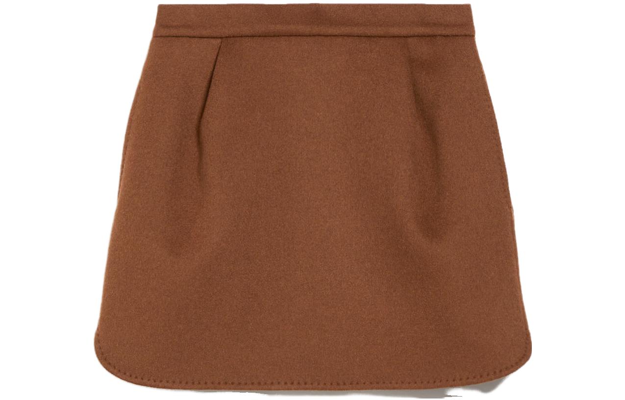 Order (Women) 'S Max Mara MaxMara  Brown Mid-Rise Casual Skirt with Back Zipper. 1106353606009-MIRANDA