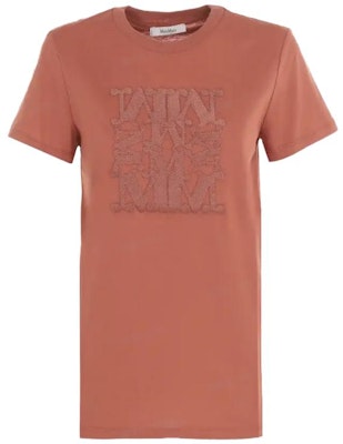 (W) 막스마라 브라운 로고 프린트 반팔 티셔츠 19460229600-007 Order (W) 막스마라 브라운 로고 프린트 반팔 티셔츠 19460229600-007