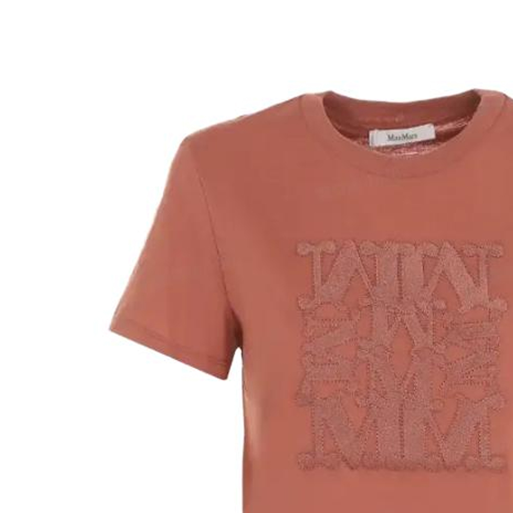 Purchase (W) 막스마라 브라운 로고 프린트 반팔 티셔츠 19460229600-007