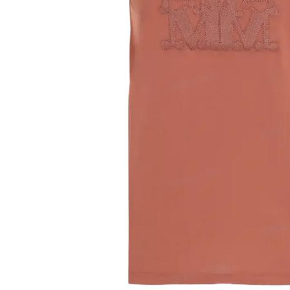 Details for (W) 막스마라 브라운 로고 프린트 반팔 티셔츠 19460229600-007