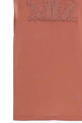 (W) 막스마라 브라운 로고 프린트 반팔 티셔츠 19460229600-007 Details for (W) 막스마라 브라운 로고 프린트 반팔 티셔츠 19460229600-007