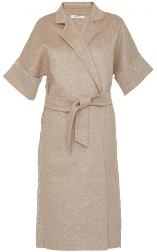 women-s-max-mara-max-mara-brown-short-sleeve-belted-coat-with-ribbed-knit-cuffs-13160129600-002