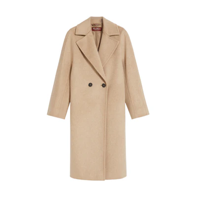 (Women) 'S Max Mara MaxMara Brown Solid Color Long Sleeve Coat 6016161306-003