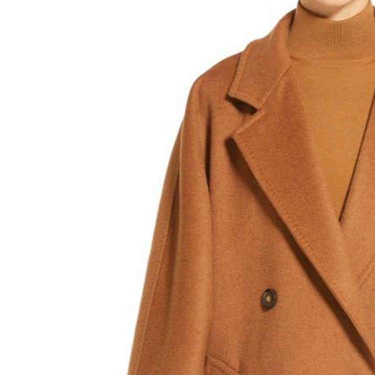 (Women) 'S Max Mara MaxMara  Brown Solid Double-Breasted Long Sleeve Coat. 1081043106 圖 4