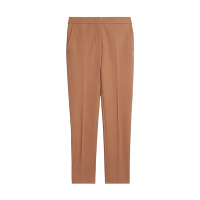 (Women) 'S Max Mara MaxMara Brown Solid Plain Knit Straight-Leg Casual Pants 1786012906011PEGNO