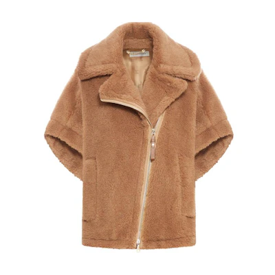 (Women) 'S Max Mara MaxMara Brown Solid Zip-Up 3/4 Sleeve Jacket. 4736344206-001