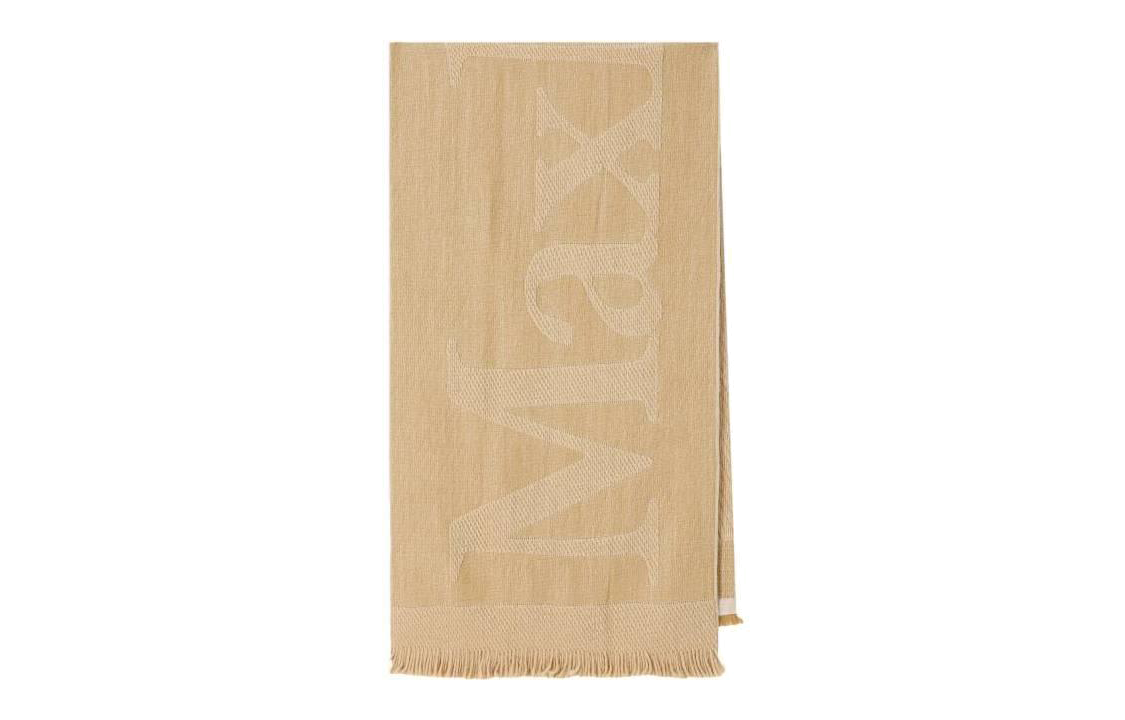 Order (Women) 'S Max Mara MaxMara  Brown Wool Scarf with English Letter Design. 2345460437600007