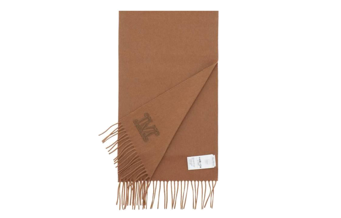 Lookbook (Women) 'S Max Mara MaxMara  Brown Wool Scarf with English Letter Design. WSDALIA013CL1