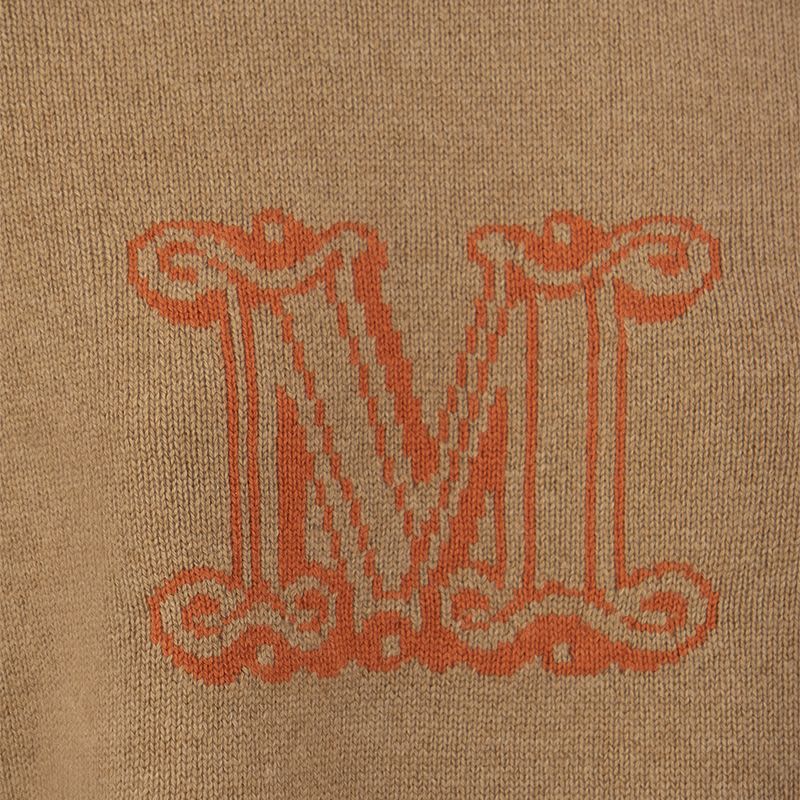 (Women) 'S Max Mara MaxMara  Camel Brown Jacquard Knit Cashmere Sweater Pullover 2313610131600-001 圖 6