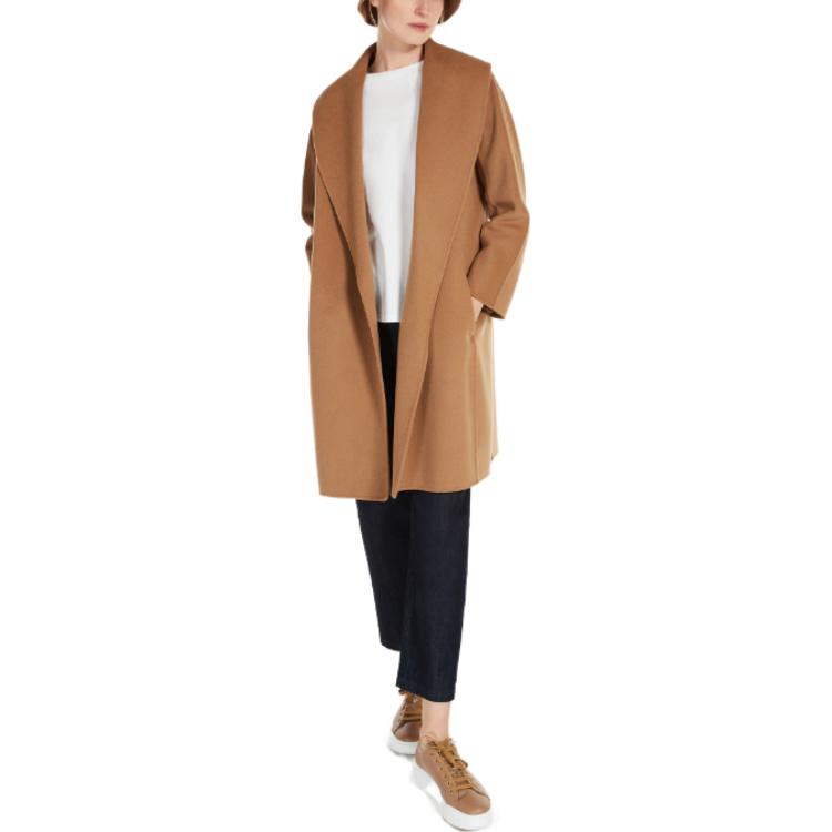 (Women) 'S Max Mara MaxMara  Camel Fitted Double-Faced Wool Jacket Coat. 9016033906045-MESSI 圖 4