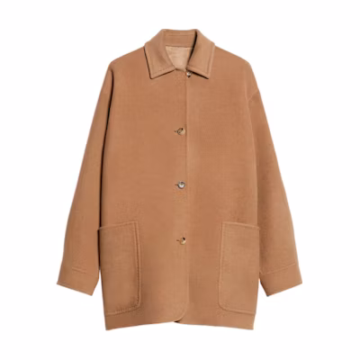 (Women) 'S Max Mara MaxMara Camel Solid Single-Breasted Slim-Fit Long-Sleeve Blazer Jacket 1086024106-001