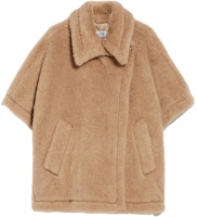 (Women) 'S Max Mara MaxMara Casual Solid Color Poncho Cape - Khaki 4736203306001-TEBE4 (Women) 'S Max Mara MaxMara Casual Solid Color Poncho Cape - Khaki 4736203306001-TEBE4