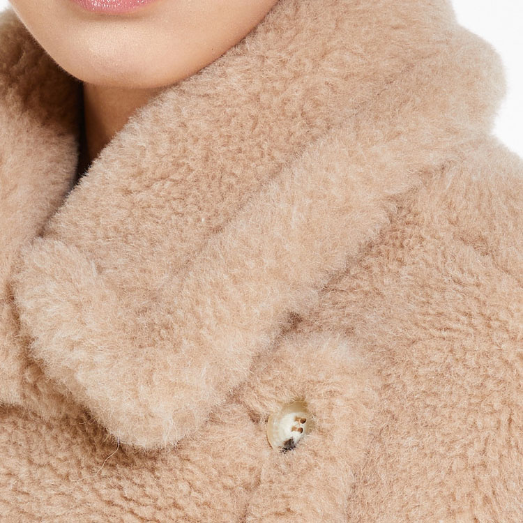 Sizing (W) 막스마라 캐주얼 솔리드 컬러 판초 케이프 - 카키 4736203306001-TEBE4