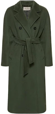 (Women) 'S Max Mara MaxMara Classic Double-Faced Wool Coat in Dark Green. 2310180139000027-MADAME Buy (Women) 'S Max Mara MaxMara Classic Double-Faced Wool Coat in Dark Green. 2310180139000027-MADAME