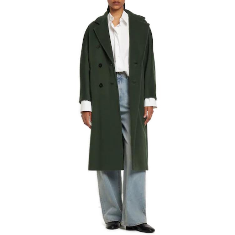 (Women) 'S Max Mara MaxMara  Classic Double-Faced Wool Coat in Dark Green. 2310180139000027-MADAME 圖 3