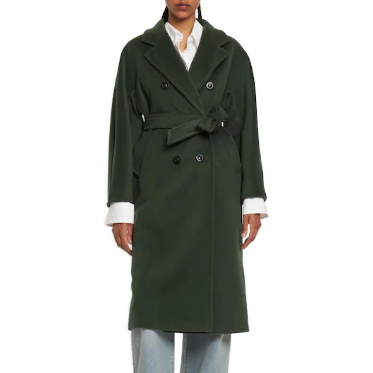 (Women) 'S Max Mara MaxMara  Classic Double-Faced Wool Coat in Dark Green. 2310180139000027-MADAME 圖 4