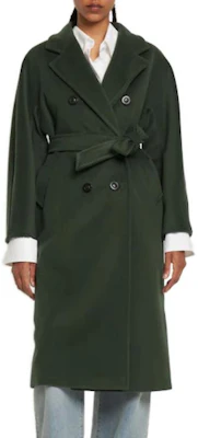 (Women) 'S Max Mara MaxMara Classic Double-Faced Wool Coat in Dark Green. 2310180139000027-MADAME Shop (Women) 'S Max Mara MaxMara Classic Double-Faced Wool Coat in Dark Green. 2310180139000027-MADAME