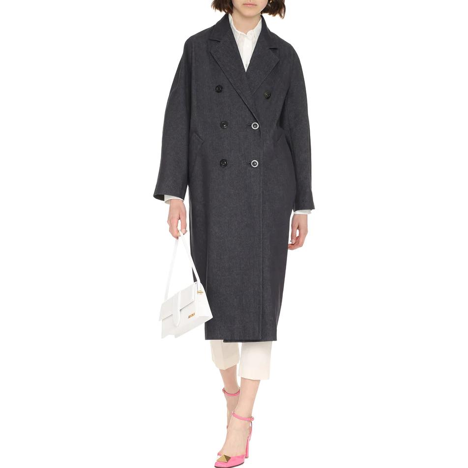 Shop (W) ''S Max Mara MaxMara Mantel Denim Klasik Edisi Runway - Biru Tua 1011012206001-BACCO