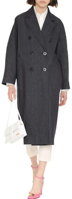 (W) ''S Max Mara MaxMara Mantel Denim Klasik Edisi Runway - Biru Tua 1011012206001-BACCO Shop (W) ''S Max Mara MaxMara Mantel Denim Klasik Edisi Runway - Biru Tua 1011012206001-BACCO