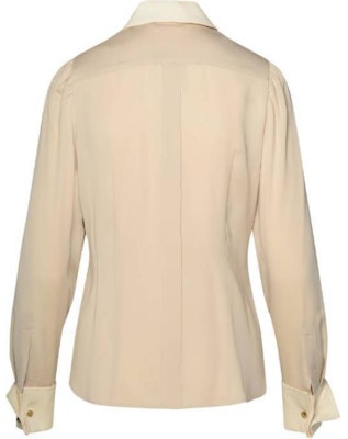 (Women) 'S Max Mara MaxMara Contrast Tie Collar Long Sleeve Shirt - White 1111104106-028 Lookbook (Women) 'S Max Mara MaxMara Contrast Tie Collar Long Sleeve Shirt - White 1111104106-028
