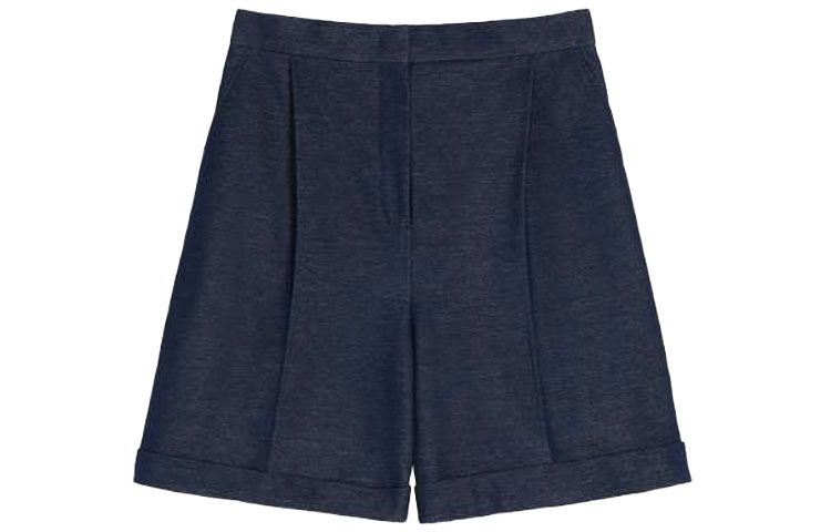 Order (W) ''Shorts Casual de Algodón Jersey ''S Max Mara en Azul Marino. 1781032106-001