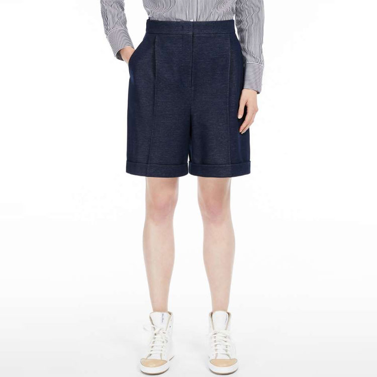Shop (W) ''Shorts Casual de Algodón Jersey ''S Max Mara en Azul Marino. 1781032106-001