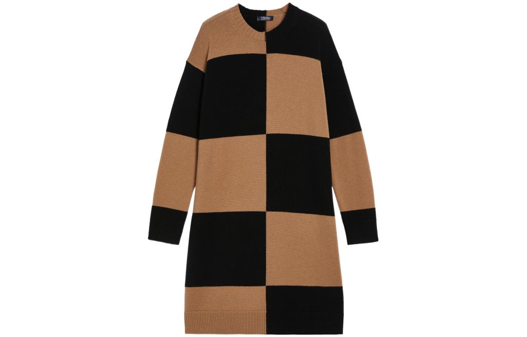 Order (Women) 'S Max Mara MaxMara  Crew Neck Long Sleeve Dress Beige 9326042306014-BAIOCCO